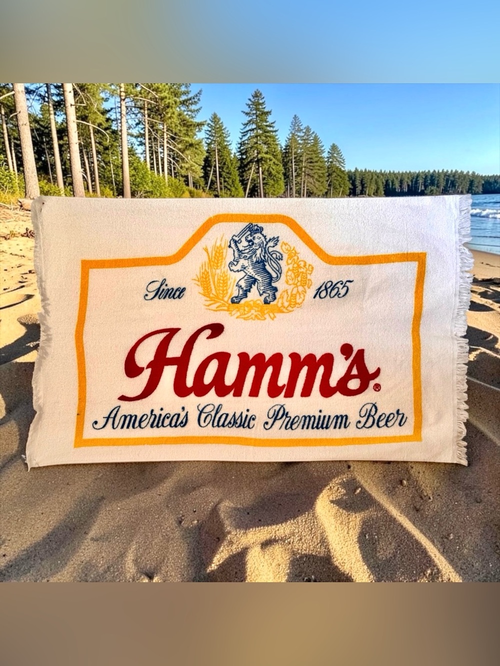 Hamm's Beer Vintage Beach Towel
